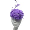Stunning petal encrusted lavender headpiece with silver detail.